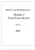 BIOD171 ESSENTIALS IN MICROBIOLOGY LAB MODULE 2 MICROSCOPES FINAL EXAM REVIEW