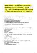 eneral Pest Control Subcategory Test, General and Structural Pest Control 7A_CORE, General Structural