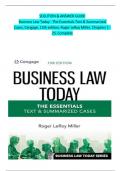 Solution Manual For Business Law Today - Standard Edition Text & Summarized Cases (MindTap Course List), Cengage, 13th edition, Roger LeRoy Miller