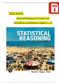 TEST BANK For Statistical Reasoning for Everyday Life, 6th edition by Jeff Bennett, William Briggs, Verified Chapter's 1 - 10, Complete Newest Version