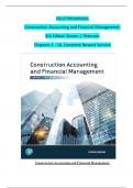 Solution Manual For Construction Accounting and Financial Management, 4th Edition by Steven J. Peterson, Verified Chapters 1 - 18, Complete Newest Version