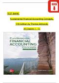 Fundamental Financial Accounting Concepts, 11th Edition TEST BANK  by Thomas Edmonds, Verified Chapters 1 - 13, Complete Newest Version