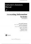 Solution Manual for Accounting Information Systems 15th Edition by Marshall B Romney, Paul J. Steinbart, Scott L. Summers, David A. Wood
