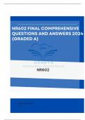 NR602 Final Comprehensive Questions  and Answers 2024 (Graded A)