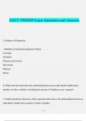 ANCC PMHNP Exam Questions and Answers (2024 / 2025) (Verified Answers)