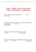 Exam 1 - NR324 / NR 324 (Latest 2024 / 2025) : Adult Health I - Chamberlain