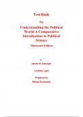 Test Bank for Understanding the Political World A Comparative Introduction to Political Science 13th Edition By James Danziger, Lindsey Lupo (All Chapters, 100% Original Verified, A+ Grade)