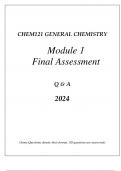 CHEM121 GENERAL CHEMISTRY MODULE 1 COMPREHENSIVE FINAL ASSESSMENT REVIEWCHEM121 GENERAL CHEMISTRY MODULE 1 COMPREHENSIVE FINAL ASSESSMENT REVIEW