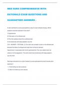 MED SURG COMPREHENSIVE WITH RATIONALS EXAM QUESTIONS AND GUARANTEED ANSWERS .