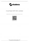 A-LEVEL  Mathematics Paper 2  Mark scheme