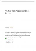 PRACTICE TEST ASSESSMENT FOR SUCCESS