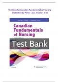 Test Bank for Canadian Fundamentals of Nursing 6th Edition by Potter all chapters 1-48 | A+ ULTIMATE GUIDE 2024