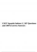 CSET Spanish Subtest 2 | 397 Questions and 100%Correct Answers 