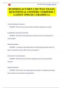 BUSINESS ACUMEN C201 WGU EXAM |  QUESTIONS & ANSWERS (VERIFIED) |  LATEST UPDATE | GRADED A+