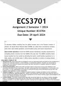 ECS3701 Assignment 2 (ANSWERS) Semester 1 2024 - DISTINCTION GUARANTEED
