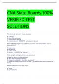 CNA State Boards 100%  VERIFIED TEST  SOLUTIONS
