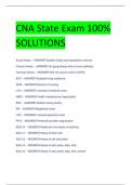 CNA State Exam 100%  SOLUTIONS