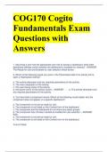 COG170 Cogito Fundamentals Exam Questions with Answers