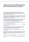 TCOLE Practice Exam 2024 Questions With Complete Answers Graded A+