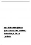 Baseline test(With questions and correct answers)9 2024 Update)