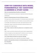 CDW110V CABOODLE DATA MODEL FUNDAMENTALS 100+ QUESTIONS & ANSWERS & STUDY GUIDE 