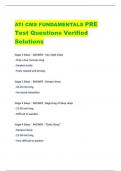 ATI CMS FUNDAMENTALS PRE Test Questions Verified  Solutions