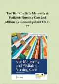 Test Bank for Safe Maternity & Pediatric Nursing Care 2nd edition by Linnard-palmer Ch 1 - 27