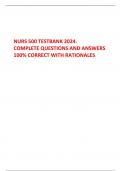 CHAMBERLAIN NURS 500 TESTBANK 2024. COMPLETE QUESTIONS AND ANSWERS  100% CORRECT WITH RATIONALES
