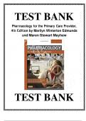 Test Bank - Pharmacology for the Primary Care Provider, 4th Edition (Edmunds) Chapter 1-73 Complete Guide Latest Assured A+.
