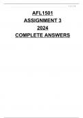 AFL1501 ASSIGNMENT 3 (ANSWERS)2024