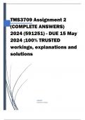 TMS3709 Assignment 2 (COMPLETE ANSWERS) 2024 (591251) - DUE 15 May 2024 ;100% TRUSTED workings, explanations and solutions. .......... 1. Which teaching approach is encouraged during the Fourth Industrial Revolution? Give three (3) reasons for this. (4) 2