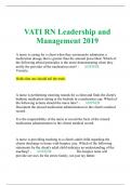 VATI RN Leadership and Management 2019