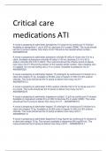 Critical care  medications ATI