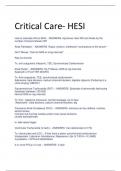 Critical Care- HESI