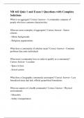 COMMUNITY NR 442 : - Chamberlain College of Nursing NR 442 Quiz 1 and Exam 1 Questions with Complete Solutions.