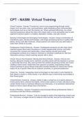 CPT - NASM Virtual Training Exam with correct Answers