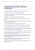 NASM CERTIFICATION- VIRTUAL COACHING EXAM 2024 QUESTIONS AND ANSWERS
