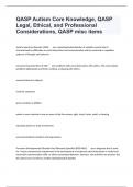 QASP Autism Core Knowledge, QASP Legal, Ethical, and Professional Considerations, QASP misc items