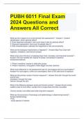 PUBH 6011 Final Exam 2024 Questions and Answers All Correct 
