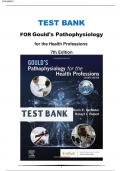 TEST BANK FOR Gould's Pathophysiology for the Health Professions 7th Edition