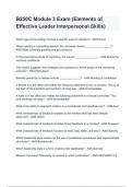 B250C Module 3 Exam (Elements of Effective Leader Interpersonal Skills)