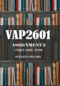 VAP2601 Assignment 2 Due 8 May 2024
