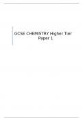 AQA   GCSE CHEMISTRY Higher Tier	Paper 1  QUESTION PAPER FOR JUNE 2023