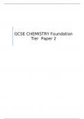 AQA GCSE CHEMISTRY Foundation Tier	Paper 2  QUESTION PAPER FOR JUNE 2023