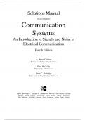 Solutions Manual to accompany Communication Systems An Introduction to Signals and Noise in Electrical Communication Fourth Edition A. Bruce Carlson