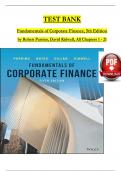 TEST BANK For Fundamentals of Corporate Finance, 5th Edition by Robert Parrino, David Kidwell, Verified Chapters 1 - 21, Complete Newest Version