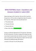 NFHS FOOTBALL Exam | Questions and Answers Graded A+ Latest 2024