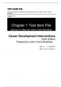 Test Bank For Career Development Interventions, 6th Edition by Spencer G. Niles, JoAnn E. Harris-Bowlsbey Chapter 1-15