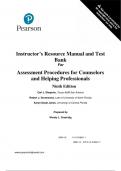 Test Bank For Assessment Procedures for Counselors and Helping Professionals, 9th Edition by Carl J. Sheperis, Robert J. Drummond, Karyn D. Jones