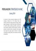 Persuasion Strategies in IMC - Spring 2024